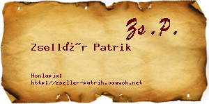 Zsellér Patrik névjegykártya